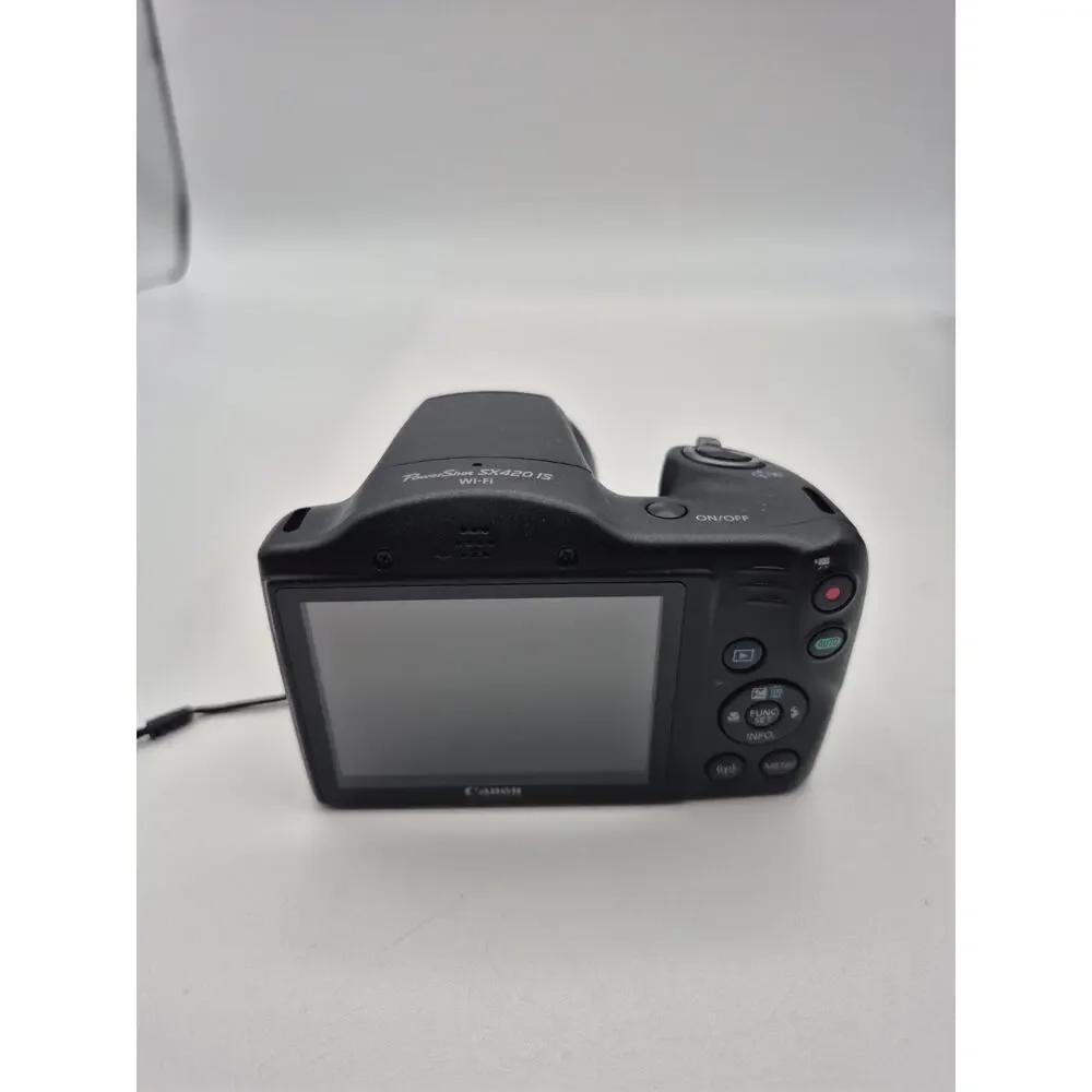 Canon PowerShot SX420 IS 20.0 MP Black Digital Camera w/ Battery/Charger Tested